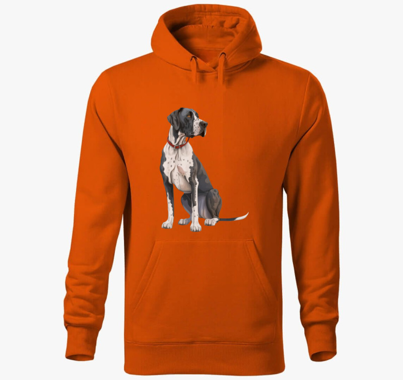 Dán dog kapucnis pulóver — Narancssárga