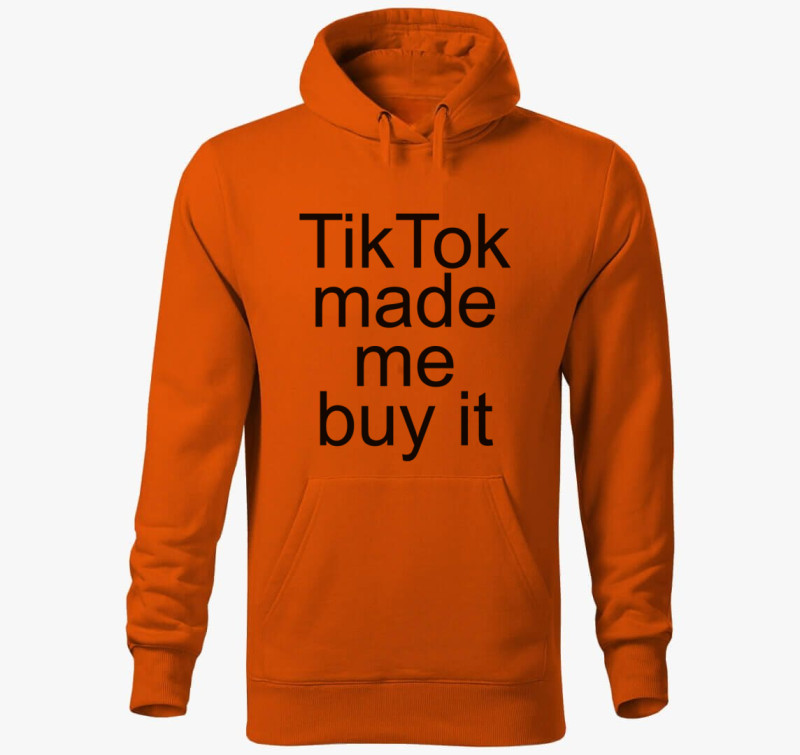 Tiktok buy kapucnis pulóver — Narancssárga