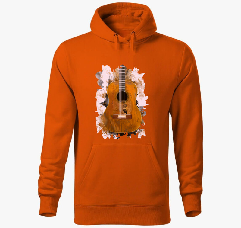 Willie Nelson Trigger Akusztikus Gitár kapucnis pulóver — Narancssárga