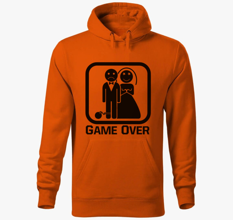 GameOver kapucnis pulóver — Narancssárga