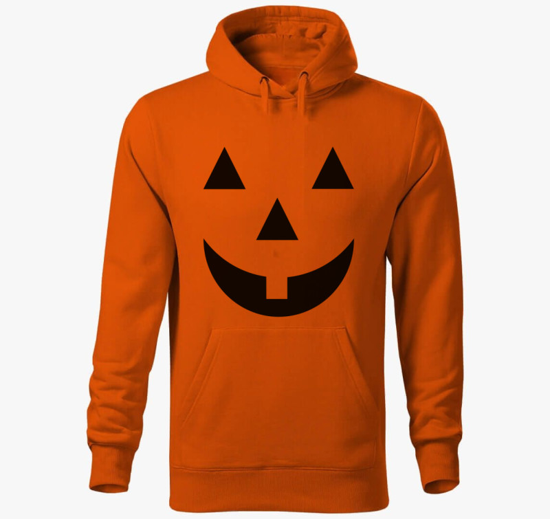 Pumpkin face kapucnis pulóver — Narancssárga