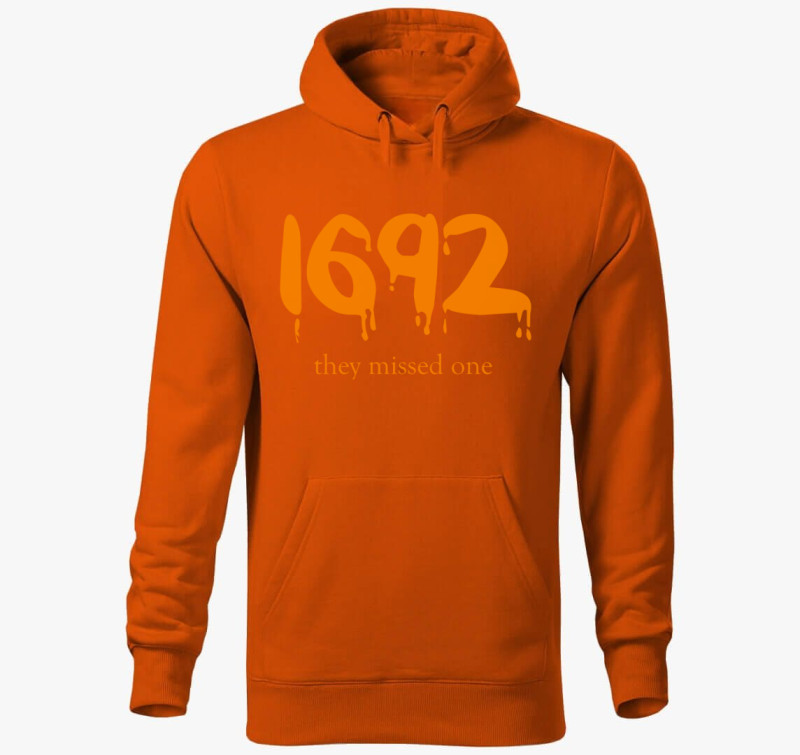 1692 halloween kapucnis pulóver — Narancssárga