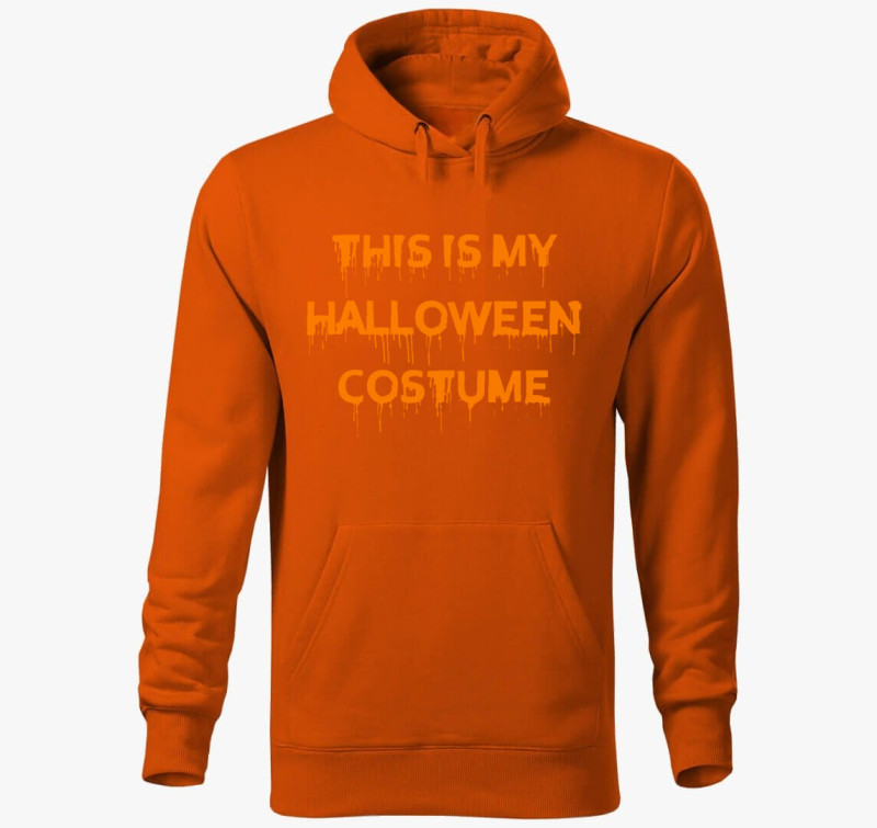 Halloween costume2 kapucnis pulóver — Narancssárga