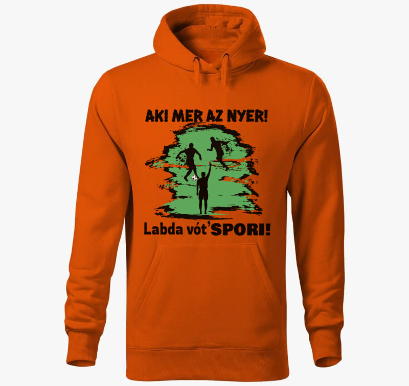Labda vót spori kapucnis pulóver — Narancssárga
