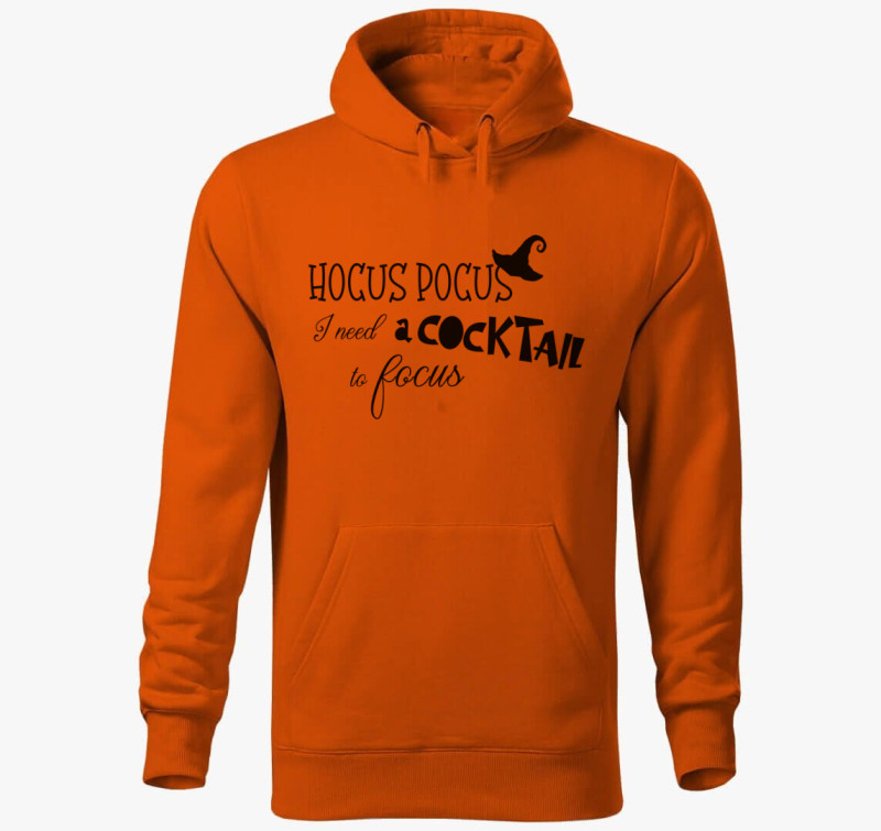 Hocus Pocus cocktail kapucnis pulóver — Narancssárga