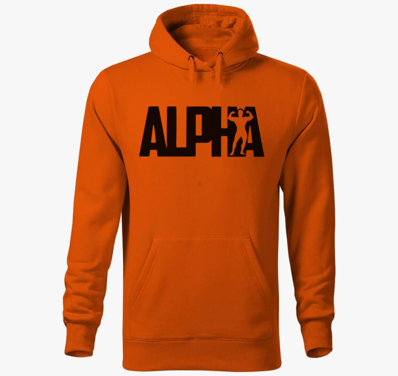 Alpha kapucnis pulóver — Narancssárga
