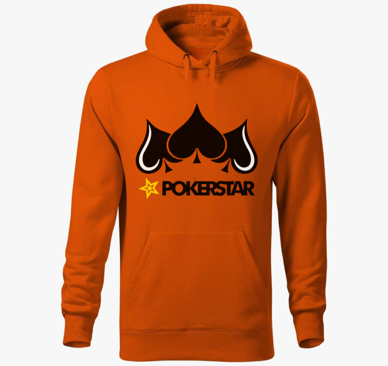 Pokerstar kapucnis pulóver — Narancssárga