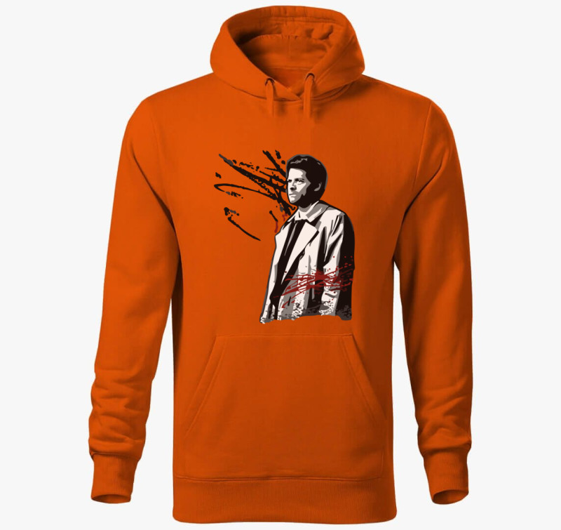 Supernatural Castiel kapucnis pulóver — Narancssárga