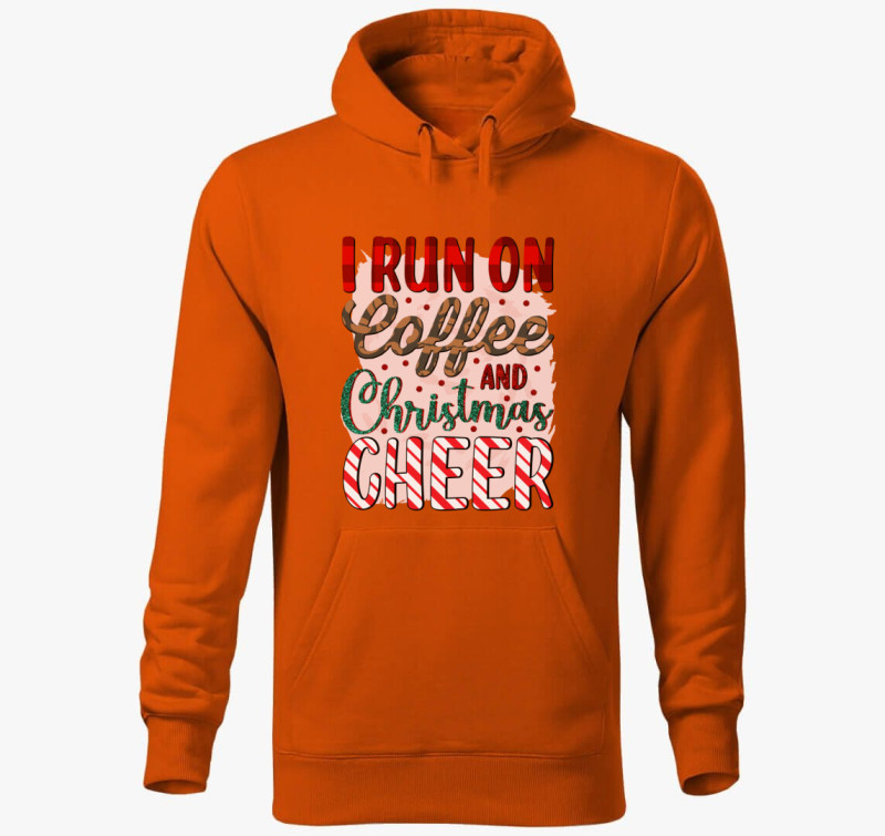 Xmas coffee kapucnis pulóver — Narancssárga