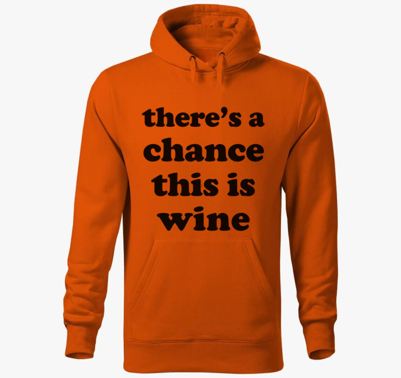 Wine chance kapucnis pulóver — Narancssárga