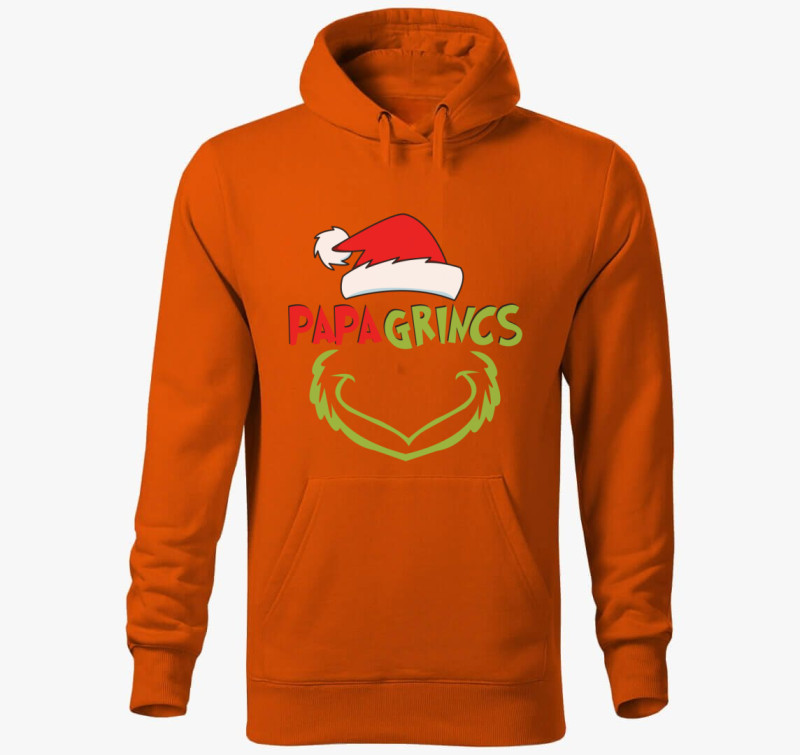 Papa grincs kapucnis pulóver — Narancssárga