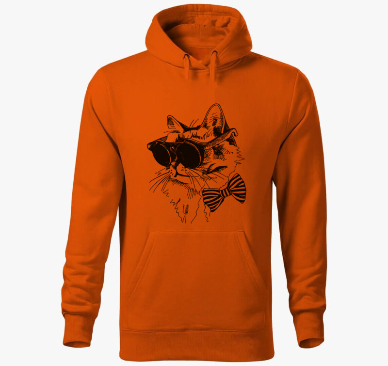 Catsy Art kapucnis pulóver — Narancssárga