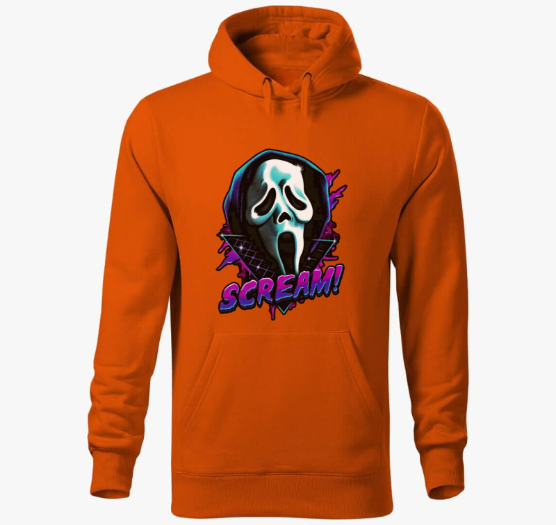 Scream maszk kapucnis pulóver — Narancssárga