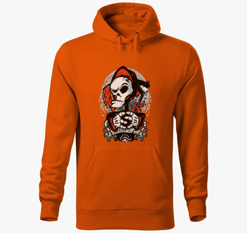 Billy és Mandy kalandjai a Kaszással kapucnis pulóver — Narancssárga