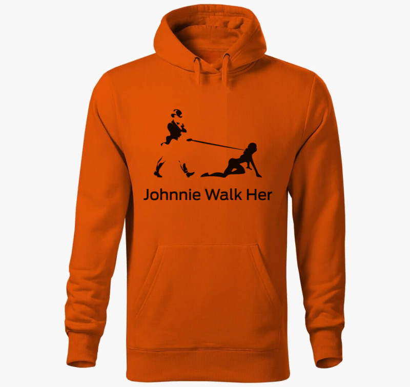 Johnnie Walker vicces kapucnis pulóver — Narancssárga