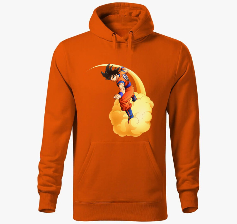 Dragonball Z Goku kapucnis pulóver — Narancssárga