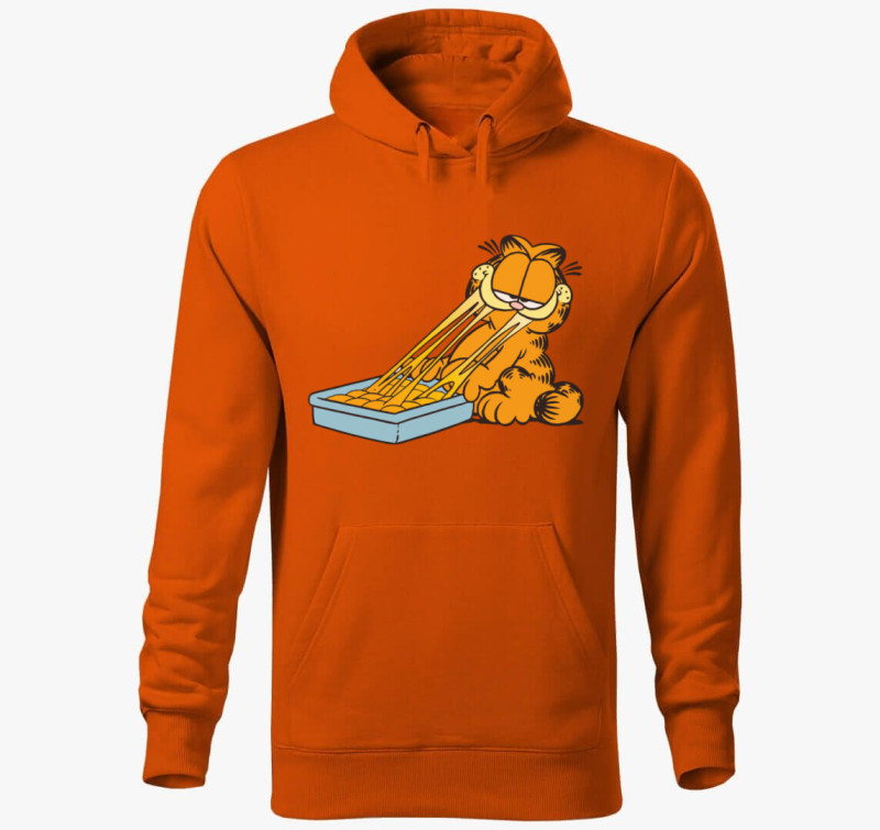 Garfield kapucnis pulóver — Narancssárga