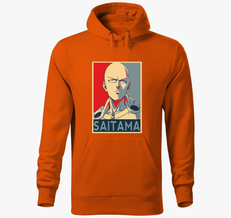 One Punch Man SAITAMA kapucnis pulóver — Narancssárga