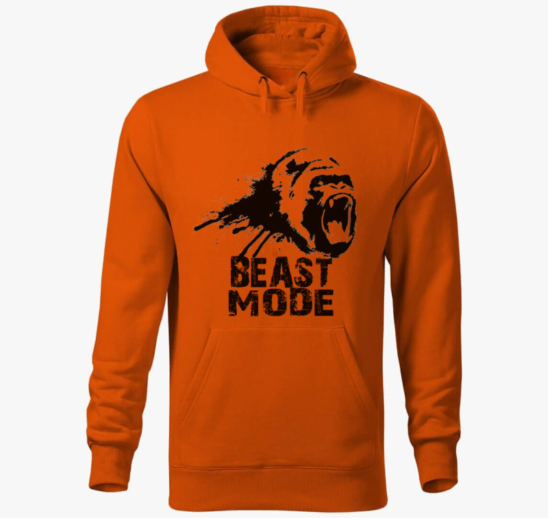 Beast Mode kapucnis pulóver — Narancssárga