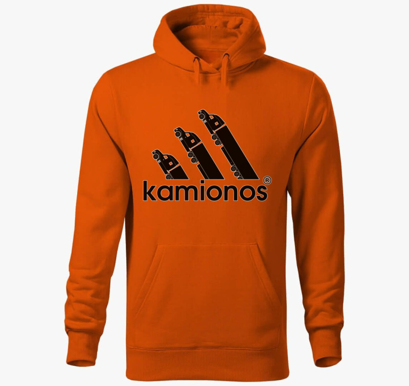 Kamionos kapucnis pulóver — Narancssárga