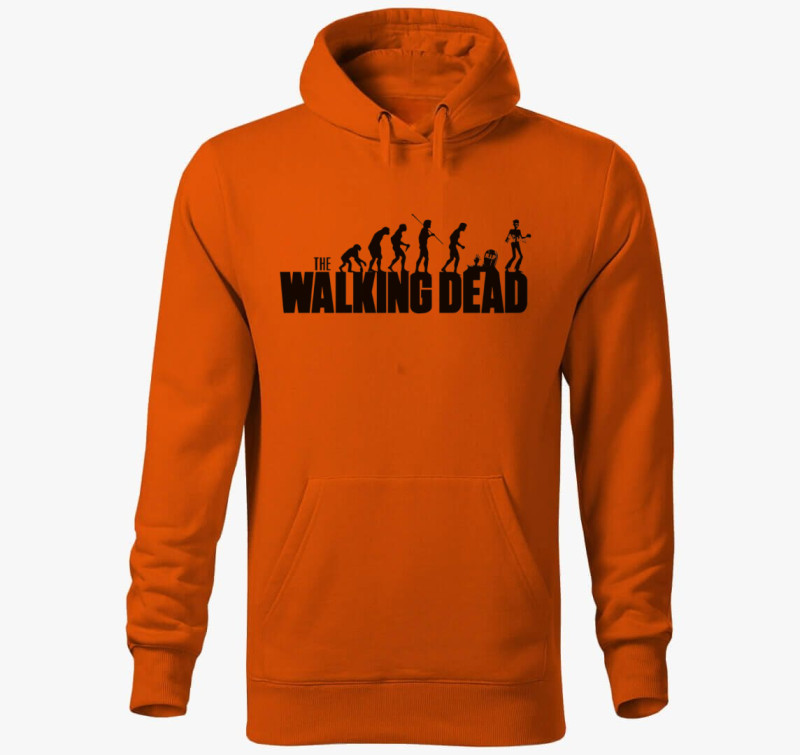 Walking dead evolúció kapucnis pulóver — Narancssárga