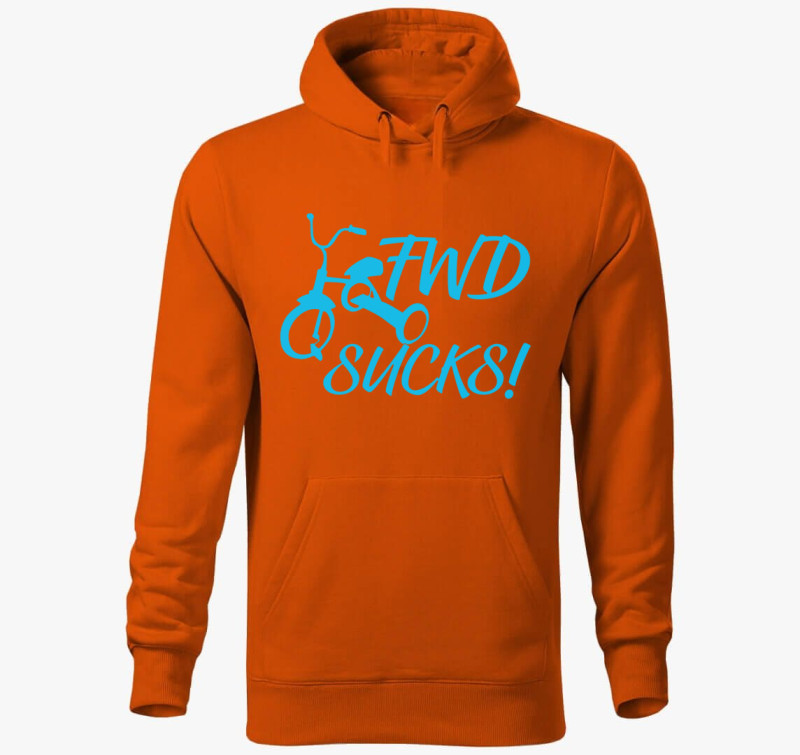 FWD Sucks! kapucnis pulóver — Narancssárga