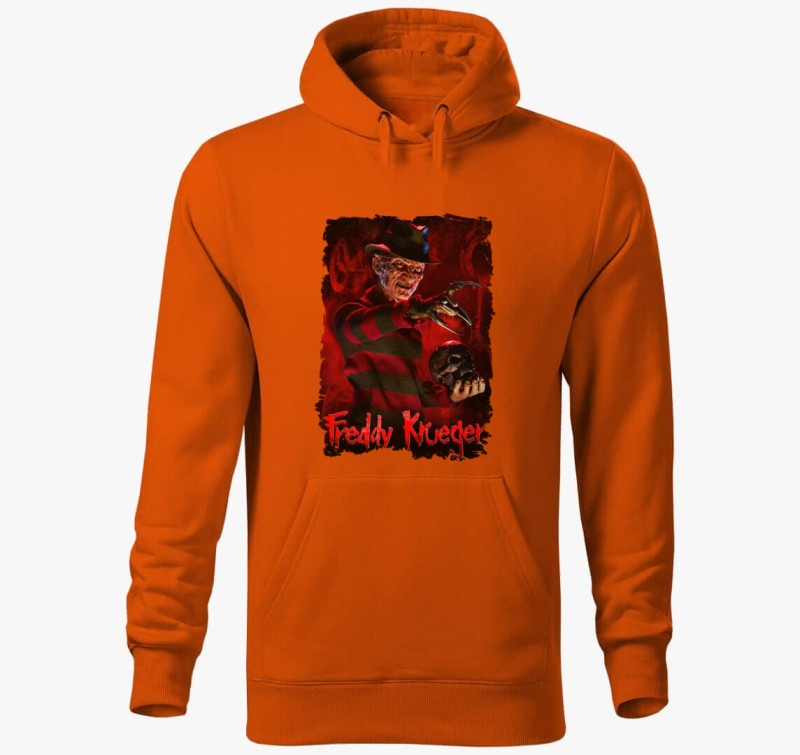 Freddy Krueger kapucnis pulóver — Narancssárga