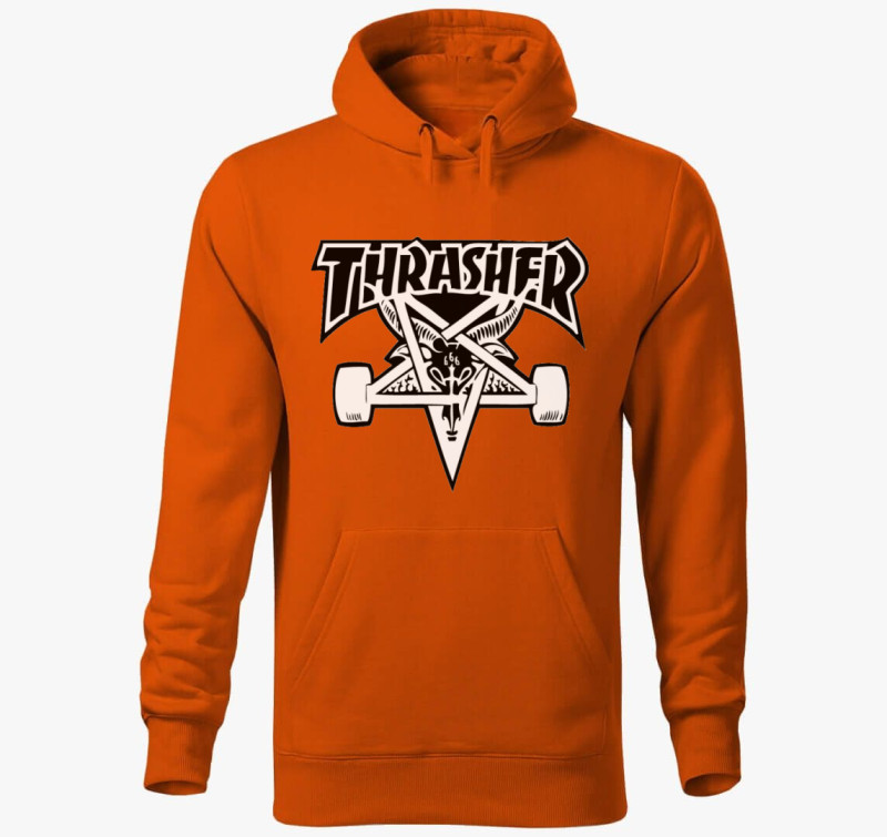 Trasher kapucnis pulóver — Narancssárga