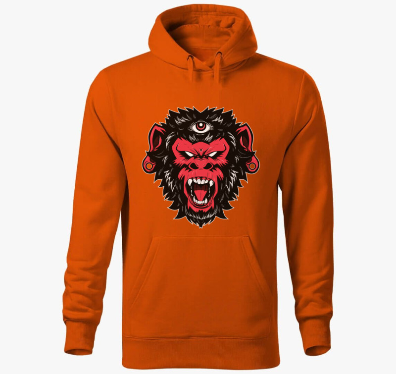 Red Monkey kapucnis pulóver — Narancssárga