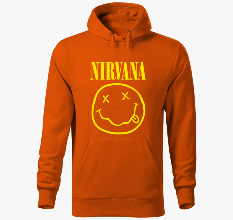 Nirvana kapucnis pulóver — Narancssárga