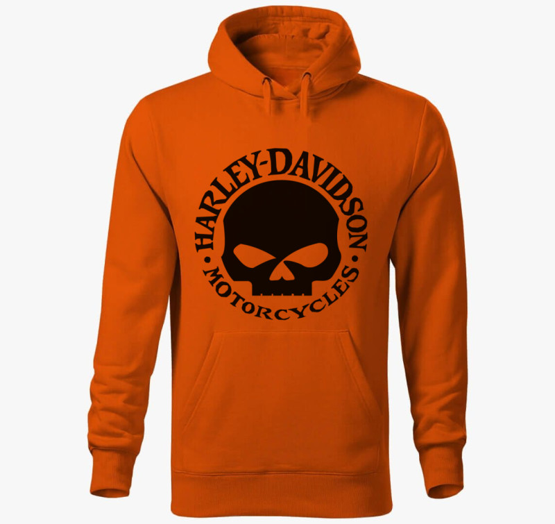 Harley Davidson kapucnis pulóver — Narancssárga