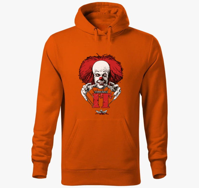 IT Pennywise kapucnis pulóver — Narancssárga