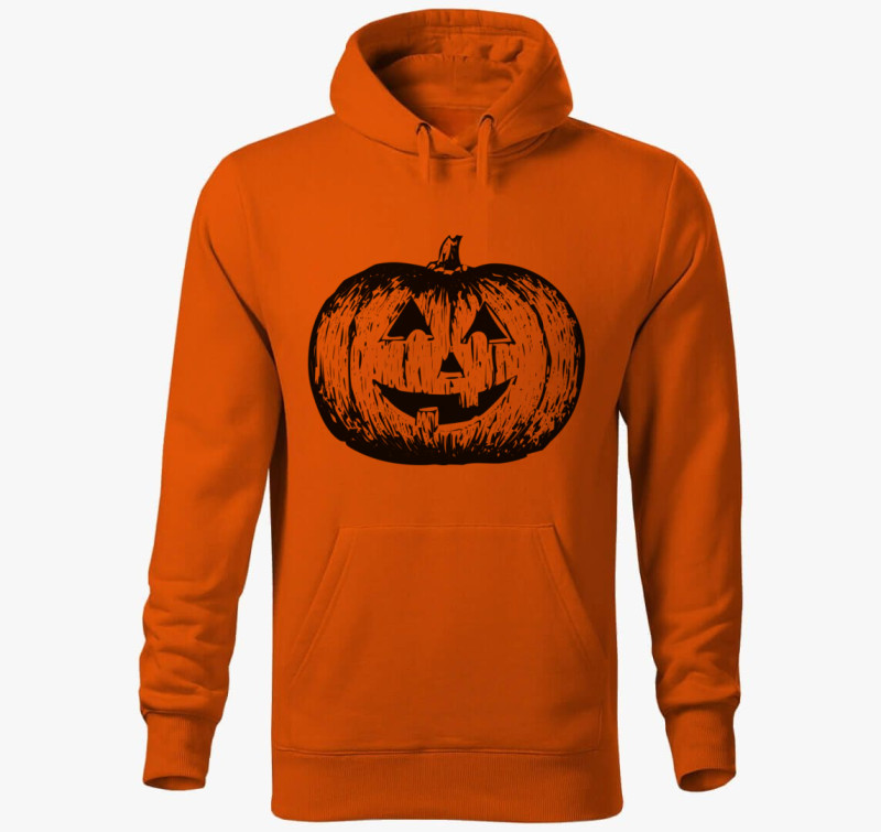 Halloween tökös kapucnis pulóver — Narancssárga