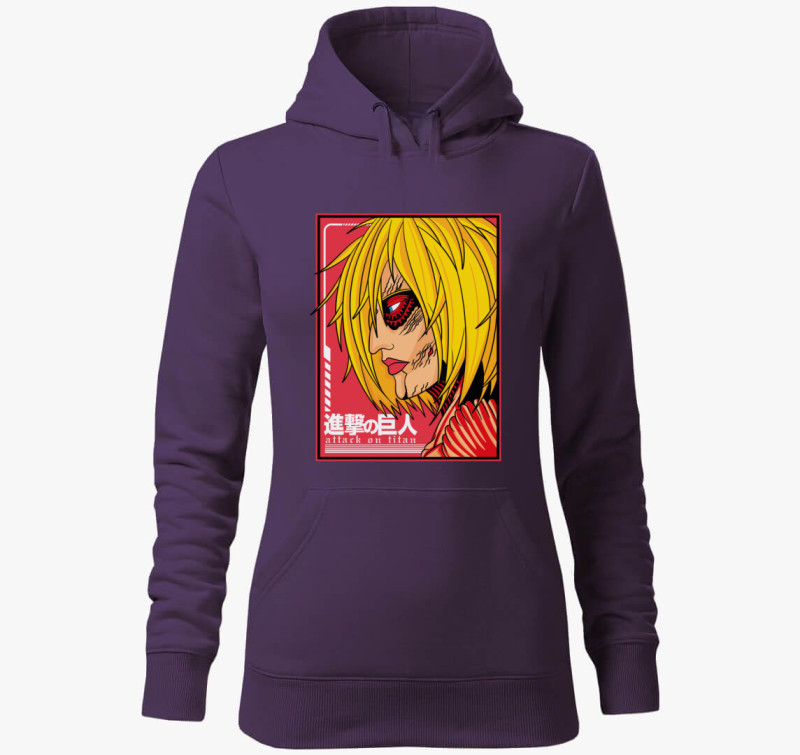 Attack on Titan - Női Titán kapucnis pulóver — Lila