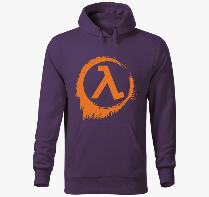 Half Life logo kapucnis pulóver — Lila