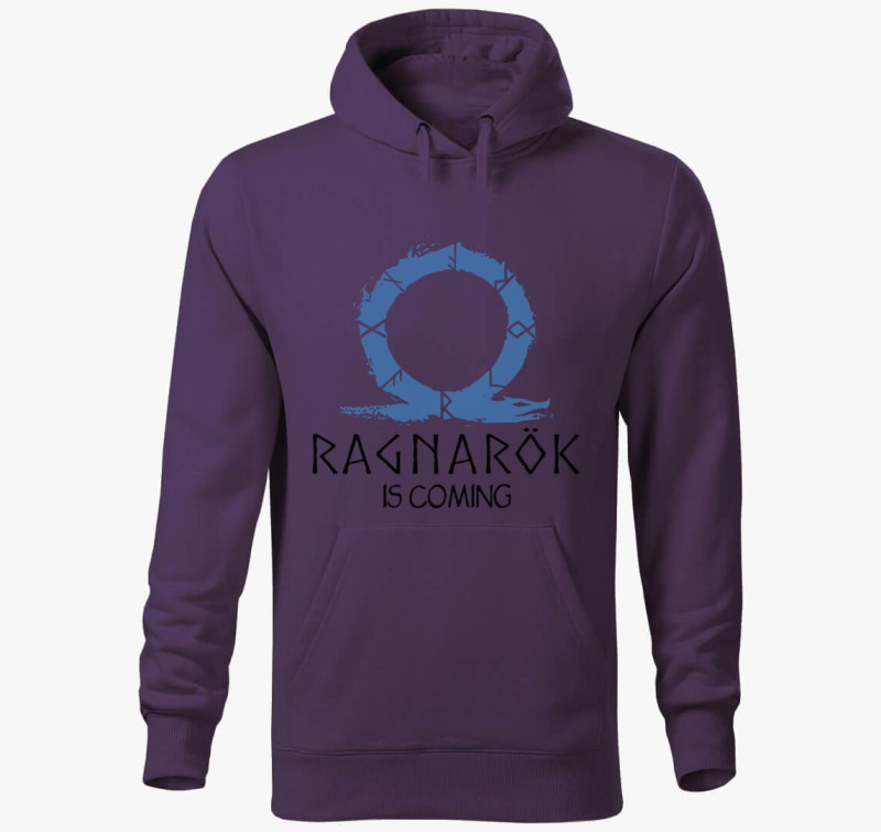 Ragnarok is coming kapucnis pulóver — Lila