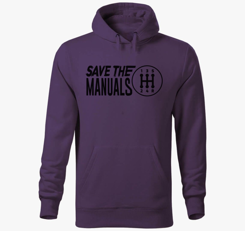 Save the manuals kapucnis pulóver — Lila