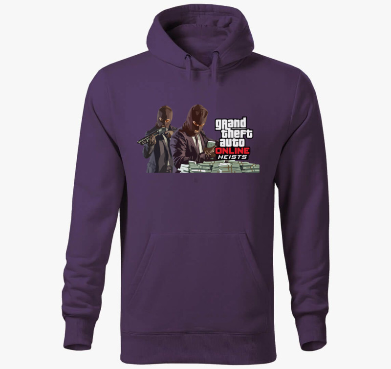 Grand theft auto online heists kapucnis pulóver — Lila