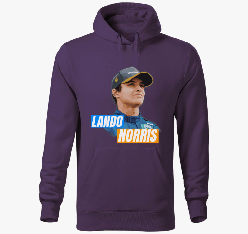 Lando Norris Forma 1 kapucnis pulóver — Lila