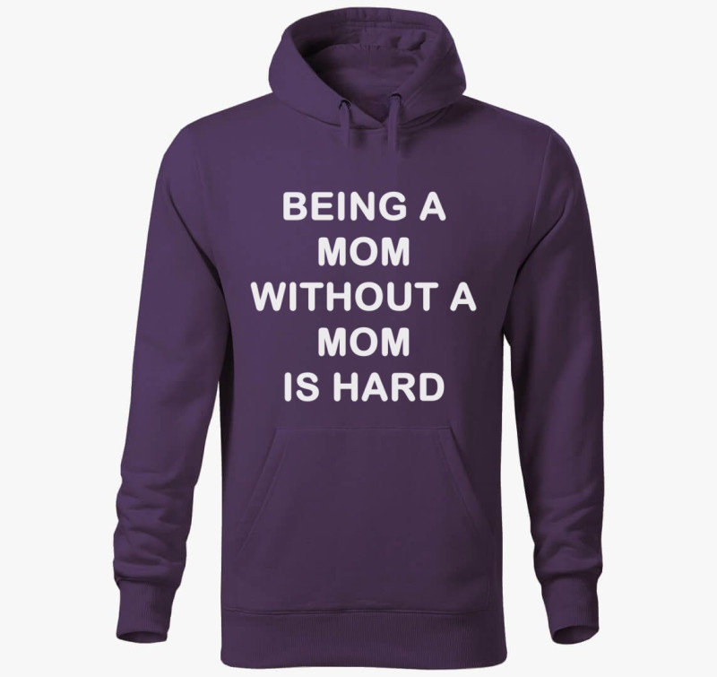 Without Mom kapucnis pulóver — Lila