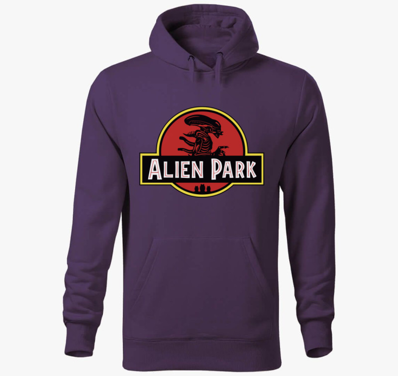 Alien Park kapucnis pulóver — Lila