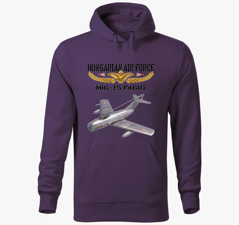 Aranysas MiG-15 2 kapucnis pulóver — Lila