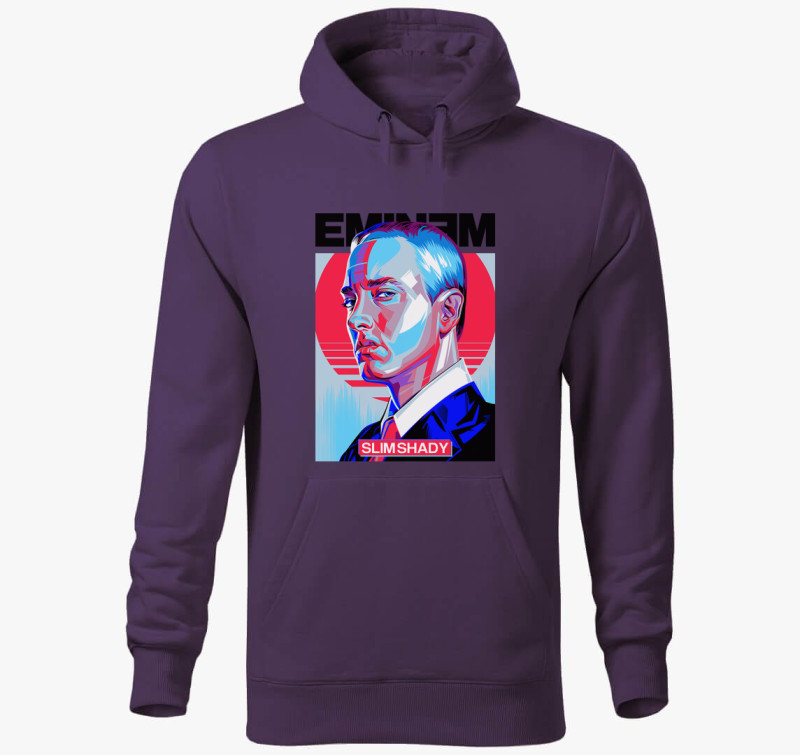 Eminem Slim Shady kapucnis pulóver — Lila