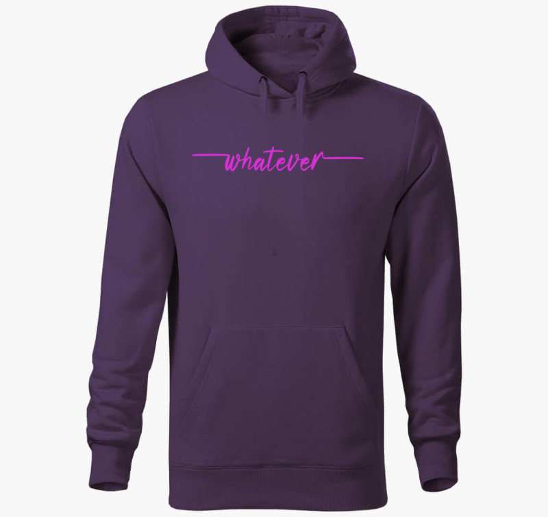 Whatever pink kapucnis pulóver — Lila
