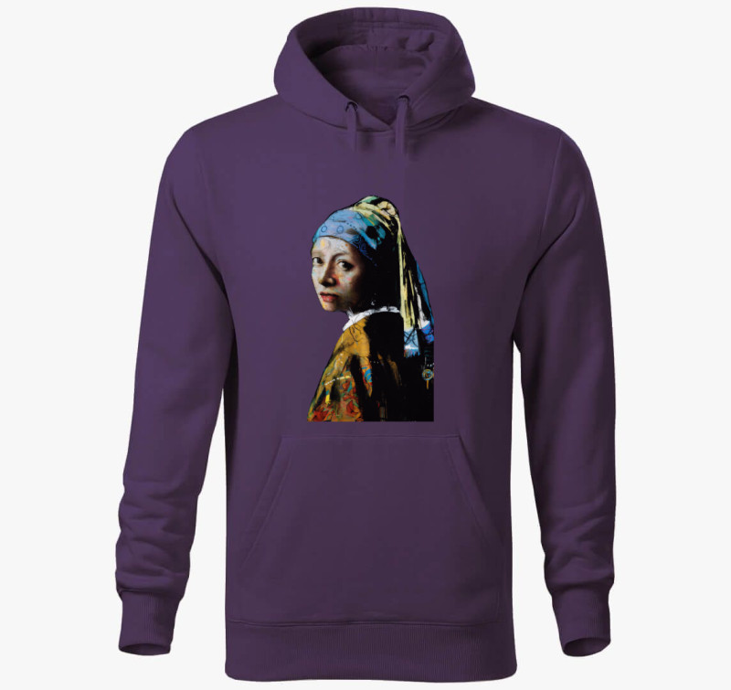 Vermeer graffitis kapucnis pulóver — Lila