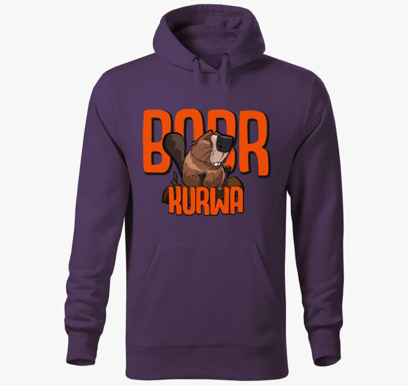 Bobr Kurwa vicces mém kapucnis pulóver 1 — Lila