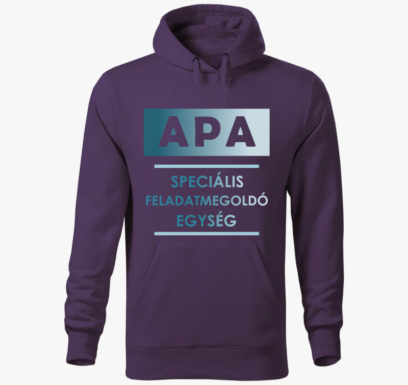 Apa speciális feladatmegoldó egység kapucnis pulóver — Lila