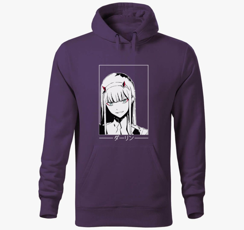 Zero Two kapucnis pulóver — Lila