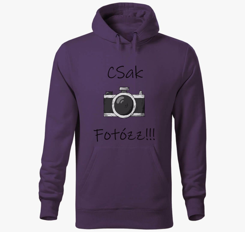 Csak Fotózz!! kapucnis pulóver — Lila