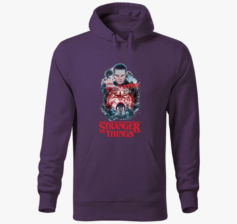 Stranger Things 2. évad kapucnis pulóver — Lila